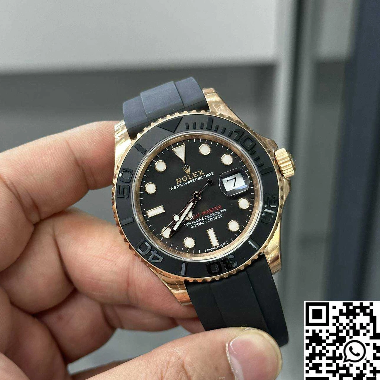 Dial VS Factory Rolex Master M126655-0002 Rose Black Yacht Gold 0708